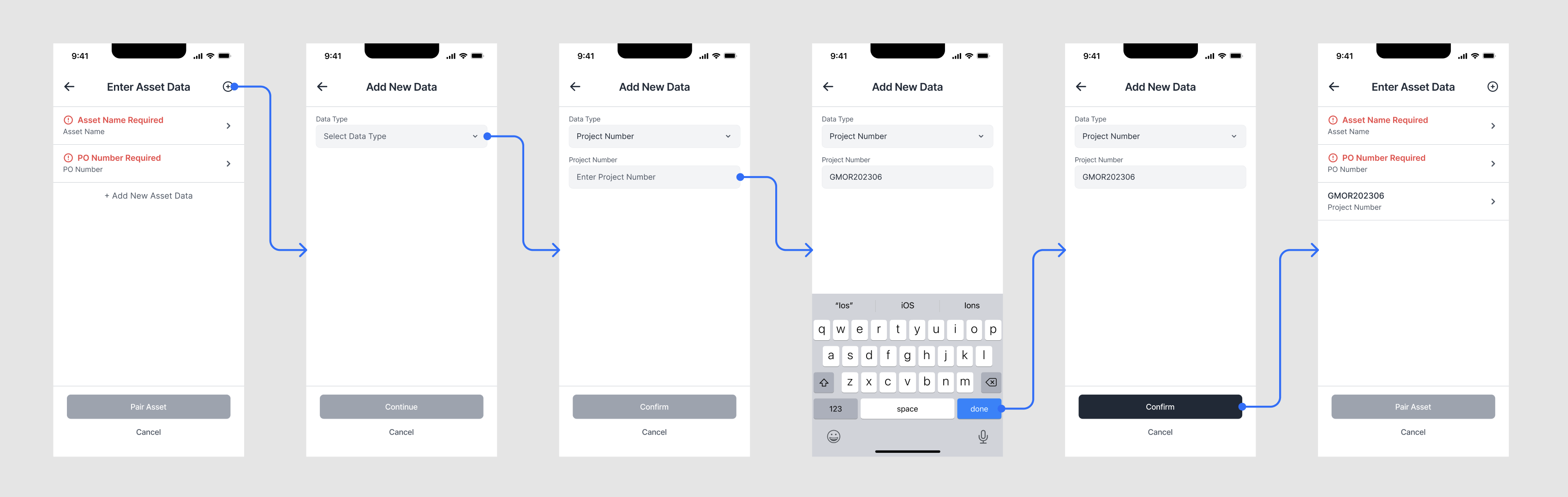 Manual entry pairing flow